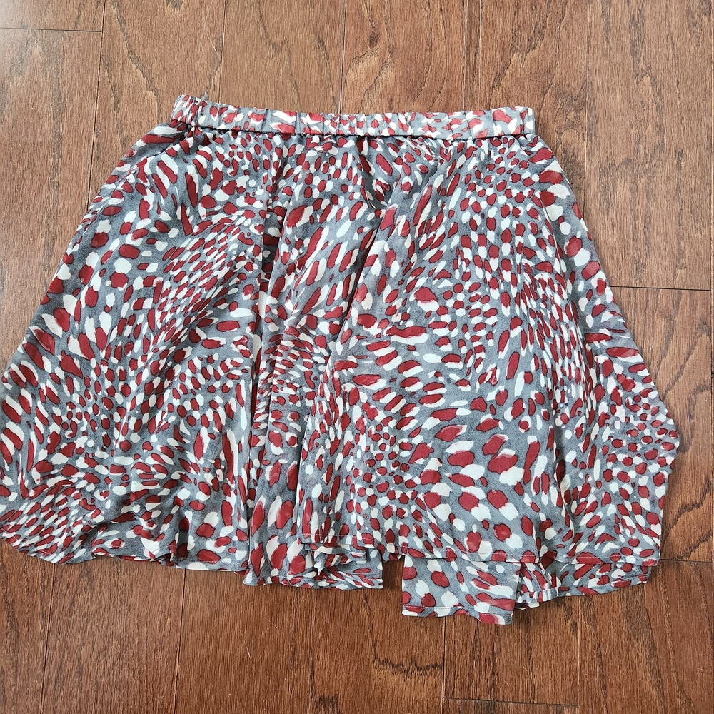 Stylish Red and Gray Women's Skirt
